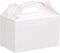 48 Pack White Party Favor Treat Boxes, 6x3.5x3.5 Inches Gable Gift Boxes with Handles for Birthday, Wedding, Baby Shower